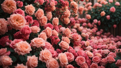 Rose flowers background 