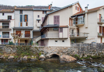 Fototapeta na wymiar La ville d'Ax-les-Thermes, en Ariège, France