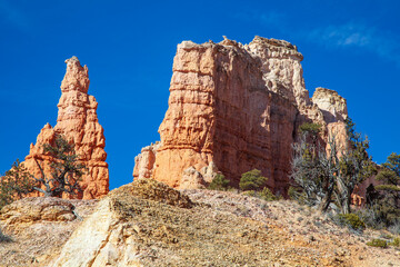 Fototapeta na wymiar Scenic Winter Landscape in Bryce Canyon National Park Utah