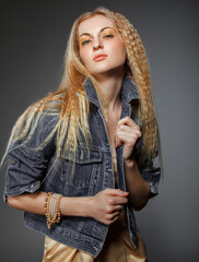 Portrait of the beauty young woman with make up