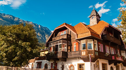 Details of an old building on a sunny summer day at Innsbruck, Tyrol, Austria