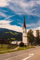 Fototapeten Church on a sunny summer day at Weer, Schwaz, Innsbruck, Tyrol, Austria © Martin Erdniss