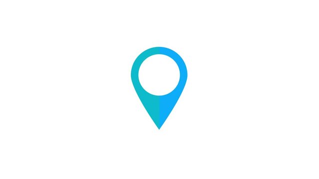 map pin animation concept.4k motion animation.destination pin and icon.location icon