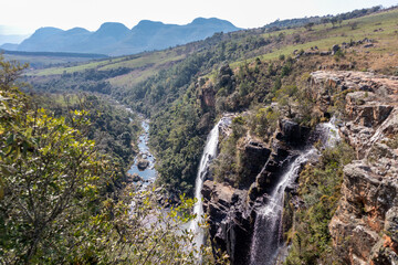 Fototapeta na wymiar Lisbon Falls in the Blyde river canyon, Drakensberg ranges, South Africa