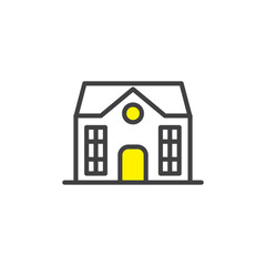 house icon. sign for mobile concept and web design. outline vector icon. symbol, logo illustration. vector graphics.