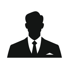 young handsome successful entrepreneur businessman profile silhouette vector