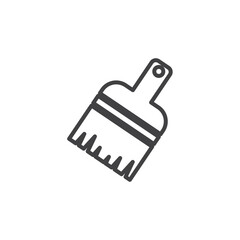 paint brush icon. sign for mobile concept and web design. outline vector icon. symbol, logo illustration. vector graphics.