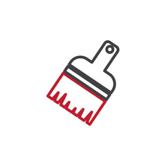 paint brush icon. sign for mobile concept and web design. outline vector icon. symbol, logo illustration. vector graphics.