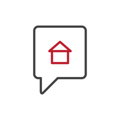house location icon. sign for mobile concept and web design. outline vector icon. symbol, logo illustration. vector graphics.