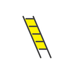 stepladder icon. sign for mobile concept and web design. outline vector icon. symbol, logo illustration. vector graphics.
