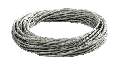 Roll of metal wire isolated
