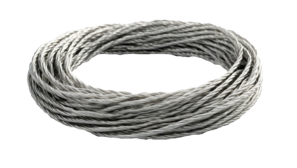 Roll of metal wire isolated