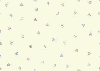 cute heart pattern for kids with yellow background