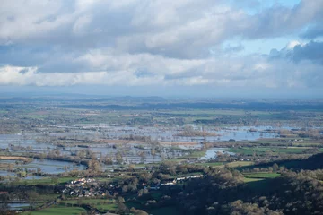 Deurstickers Flooding across Shropshire, England. © mfarr