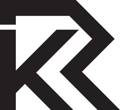 Abstract letter RK logo. This logo icon incorporate creative KR letter