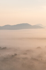 Obraz na płótnie Canvas Panorama View of Sigiriya Rock Jungle at Sunrise