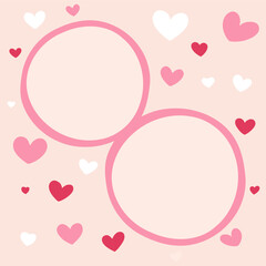 Happy cute sweet Valentine wallpaper pink background vector.