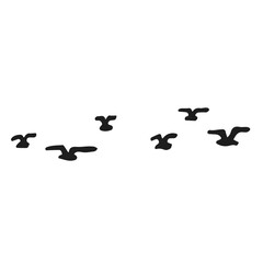 Flying Birds Silhouette Pattern