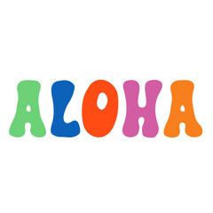 Aloha Colorful Text Design © softulka