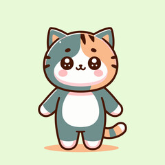 Cute illustration of Lion in anime style