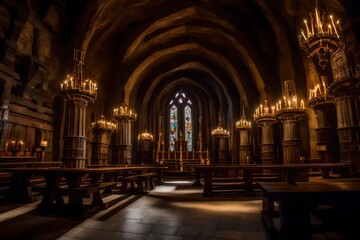 Fototapeta na wymiar interior of the cathedral of saint, St. Kinga's chapel, Wieliczka Salt Mine, Poland