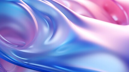 Obraz premium Liquidy blob abstract with smooth abstract gradient in one color.