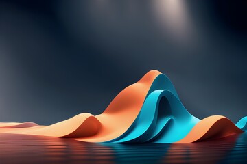Serene Abstract Wavy Landscape