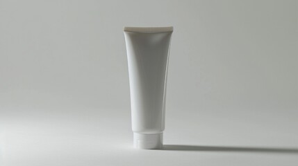 An oval hand cream tube, empty and ready for branding, against a white backdrop.