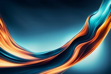Swirling Abstract Art in Warm and Cool Tones