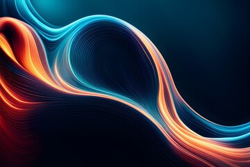 Swirling Abstract Art in Warm and Cool Tones