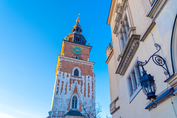 Town Hall tower in Krakow, Poland