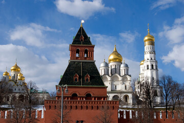 Fototapeta na wymiar Architecture of Moscow Kremlin. Color photo. 