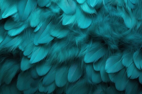  a close up of a bird's feathers with many colors of teal green and teal blue on the feathers of a bird's feathers