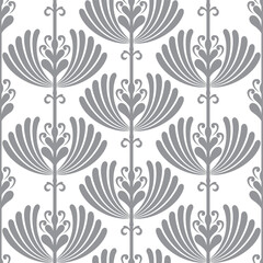 decorative background grey and white  seamless pattern