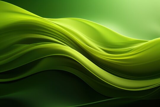  a close up of a green background with a wavy design on the left side of the image and on the right side of the image is a blurry wave.