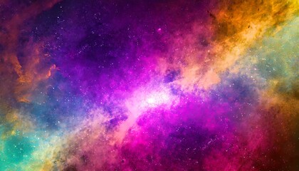 colorful space galaxy cloud nebula stary night cosmos universe science astronomy supernova background wallpaper generative a - obrazy, fototapety, plakaty