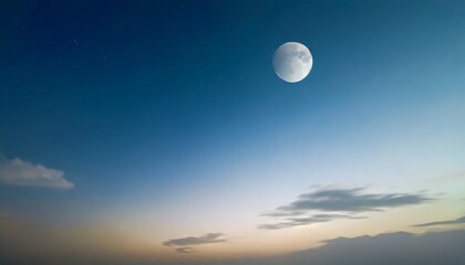Naklejka na ściany i meble deep indigo moonlit silver gradient lunar moonlight sky cloudscape phone hd wallpaper ai generated