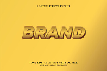 Brand Editable text Effect with  3d vector design