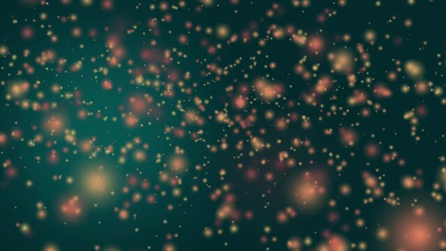 Moving slow ball particles, abstract CGI animation background, 4k