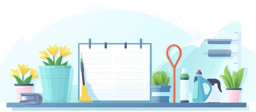 Organized woman making spring cleaning checklist with checkmarks for motivation.