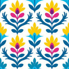Floral, seamless pattern, colorful flowers on light background. Design for wallpaper, fabric, textile, home decor, stationery, scrapbooking,  decoupage