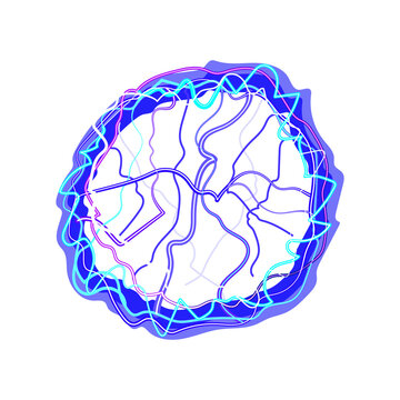 light electric orb cartoon. energy effect, ball lightning, magic circle light electric orb sign. isolated symbol vector illustration