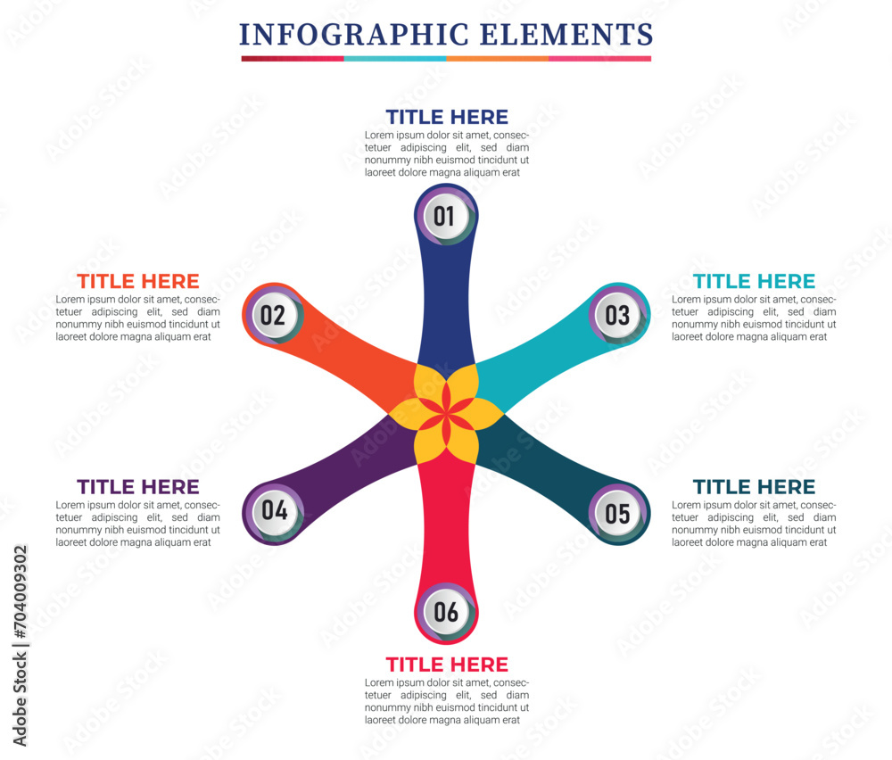 Fototapete infographic elements data visualization vector design template. can be used for steps, options, busi