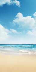 Fototapeta premium Holidays at the beach background banner with space for text