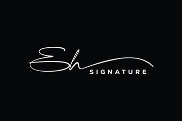 EH initials Handwriting signature logo. EH Hand drawn Calligraphy lettering Vector. EH letter real estate, beauty, photography letter logo design.