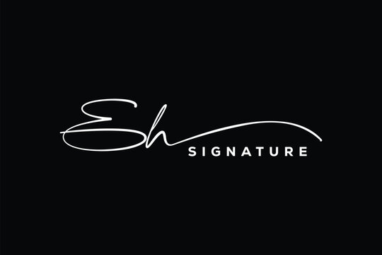 EH initials Handwriting signature logo. EH Hand drawn Calligraphy lettering Vector. EH letter real estate, beauty, photography letter logo design.