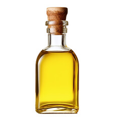 bottle with oil  isolated against transparent background