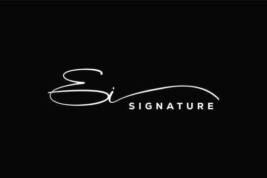 EI initials Handwriting signature logo. EI Hand drawn Calligraphy lettering Vector. EI letter real estate, beauty, photography letter logo design.