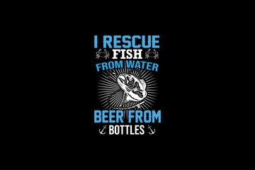 Naklejka premium Fishing t-shirt design