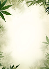 green leafs page background